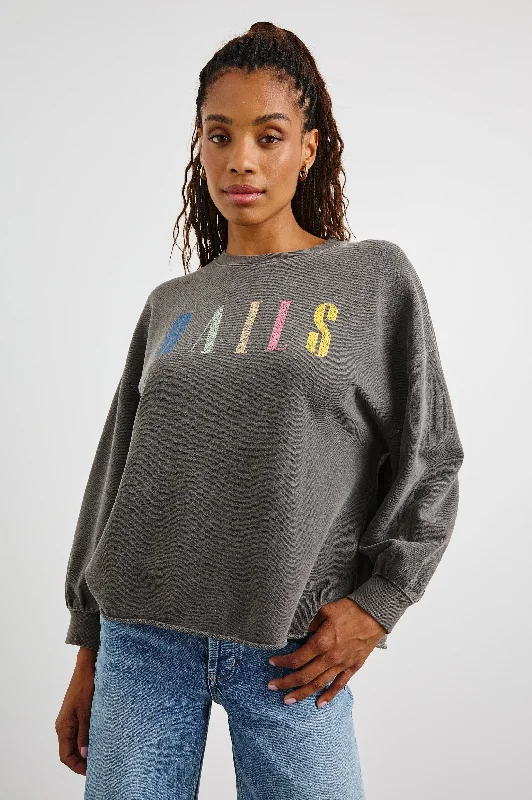 RAILS SIGNATURE SWEATSHIRT - VINTAGE BLACK