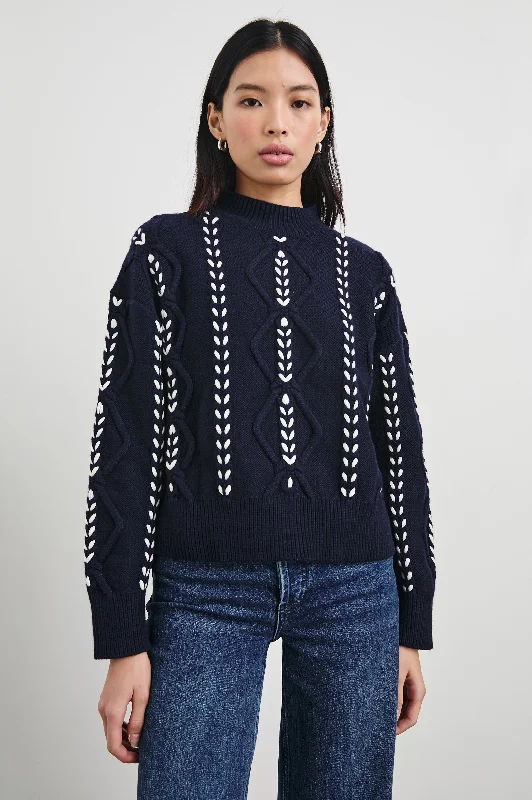Stylish Fit TORI SWEATER - MIDNIGHT