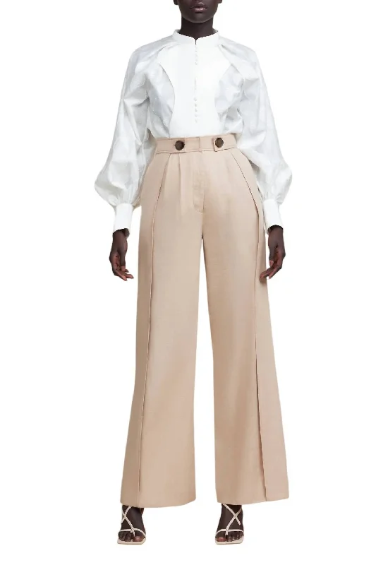Simple Style Wicklow Pant In Latte