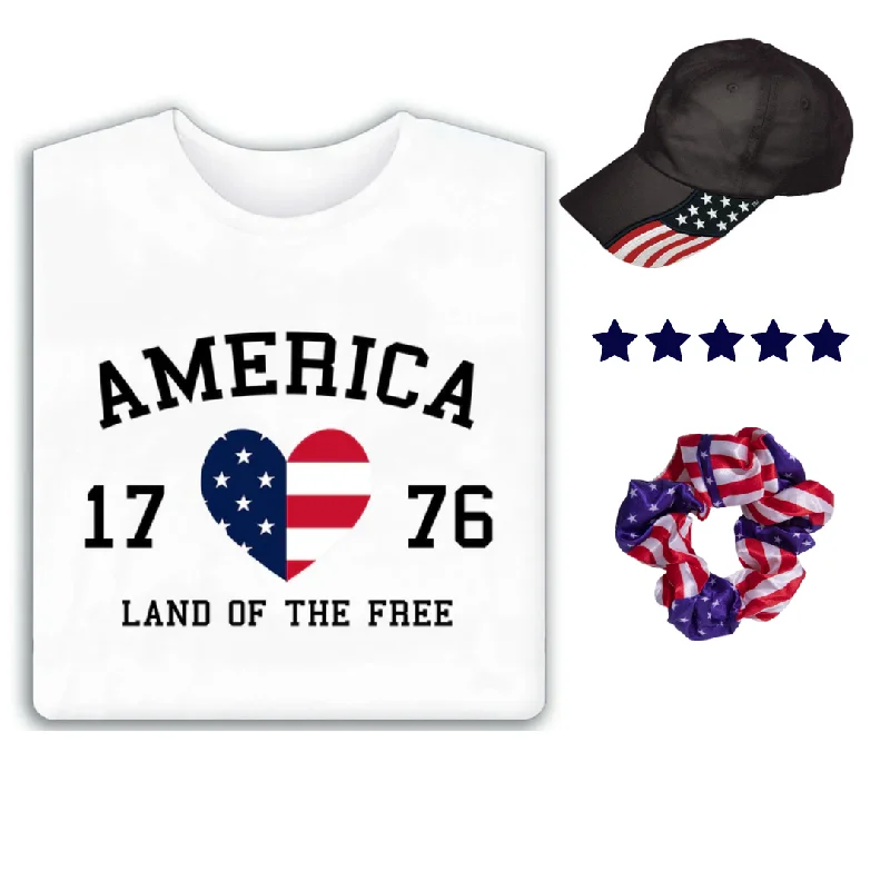 Classic Women's 1776 T-Shirt, Liberty Hat and Scrunchie Set