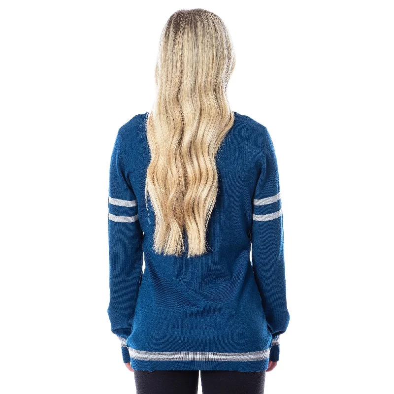 Harry Potter Womens Ravenclaw House Open Front Cardigan Juniors Knit Sweater