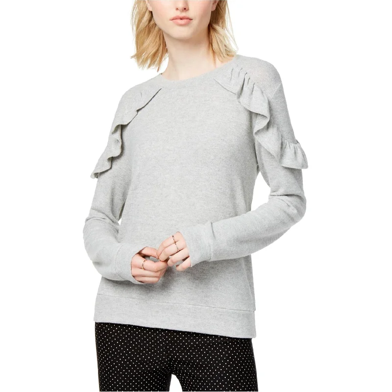 Maison Jules Womens Ruffled Sweatshirt