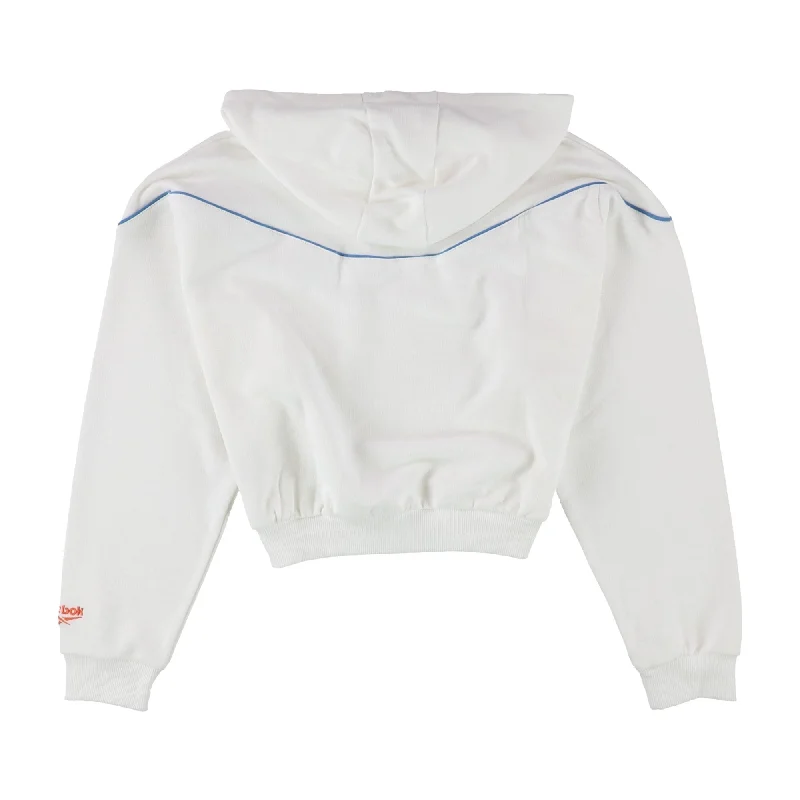 Reebok Womens Classic V Hoodie Sweatshirt, White, X-Small