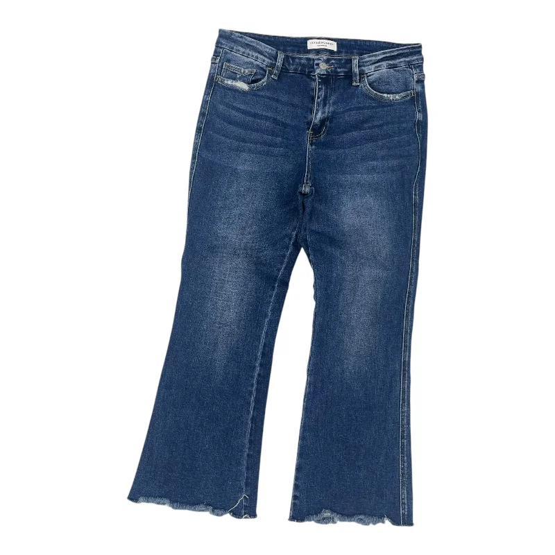 Jeans Flared By Flying Monkey In Blue Denim, Size:12