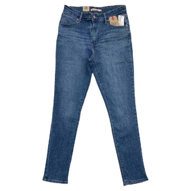 Jeans Skinny By Levis In Blue Denim, Size: 12