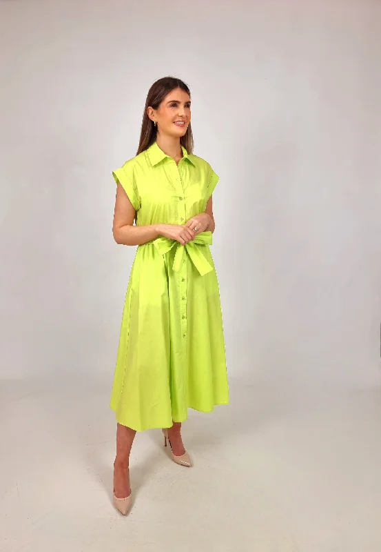 Access Lime Green Shirt Dress