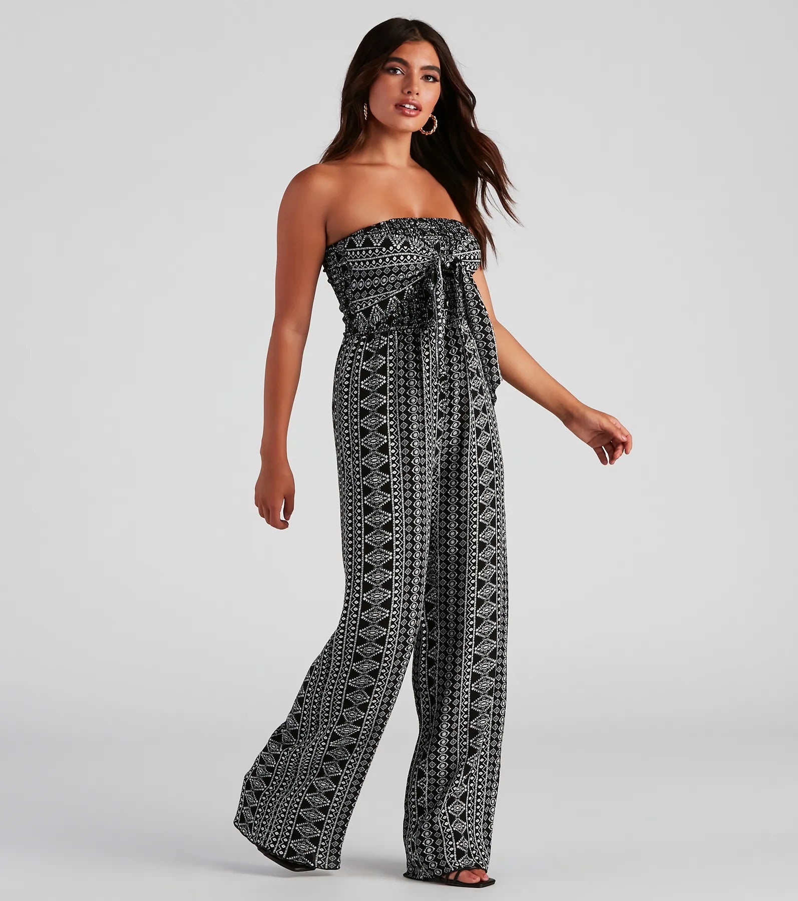 Boho Summer Tie-Front Jumpsuit