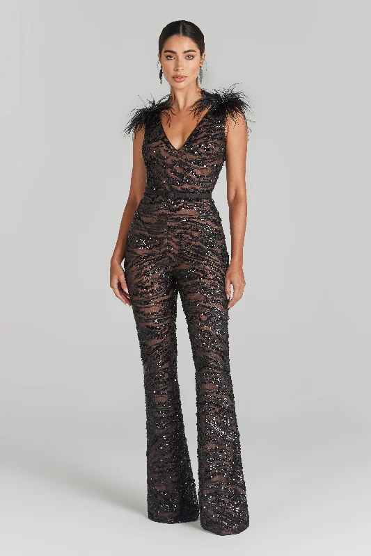 High-end Customization Jenna Black Jumpsuit