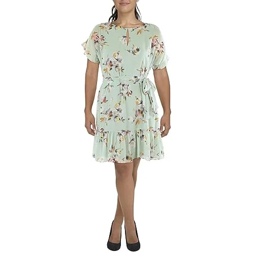 Personalized Design Lauren Ralph Lauren Floral Chiffon Sleeveless Dress
