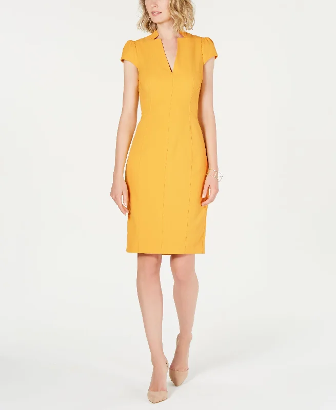 Vince Camuto V Neck Sheath Dress