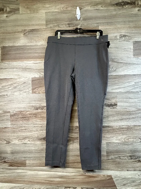 Athletic Leggings By Eddie Bauer In Grey, Size: Xl