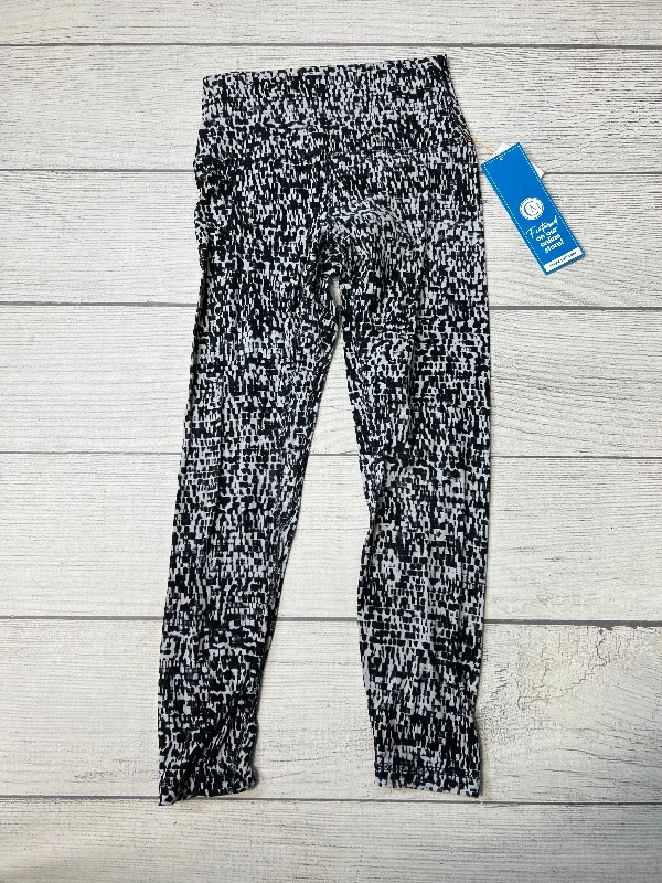 Athletic Leggings By Lululemon In Black White, Size: 6