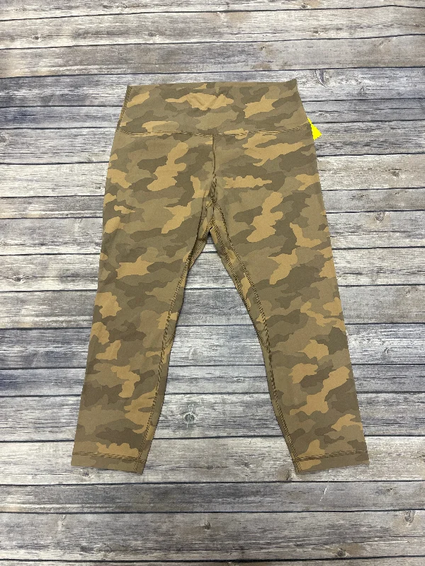 Athletic Leggings By Lululemon In Camouflage Print, Size: 12