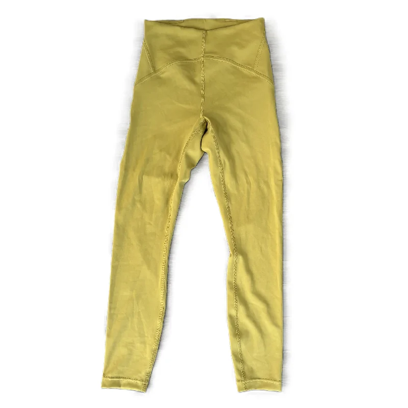 Athletic Leggings By Lululemon In Chartreuse, Size: 4