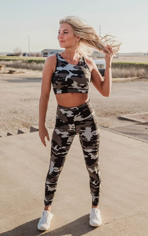 Jungle Camo Highwaist Leggings - Mono B - Final Sale