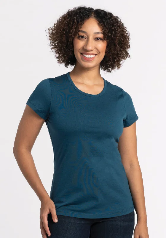 Addie Short Sleeve Crew - Real Teal