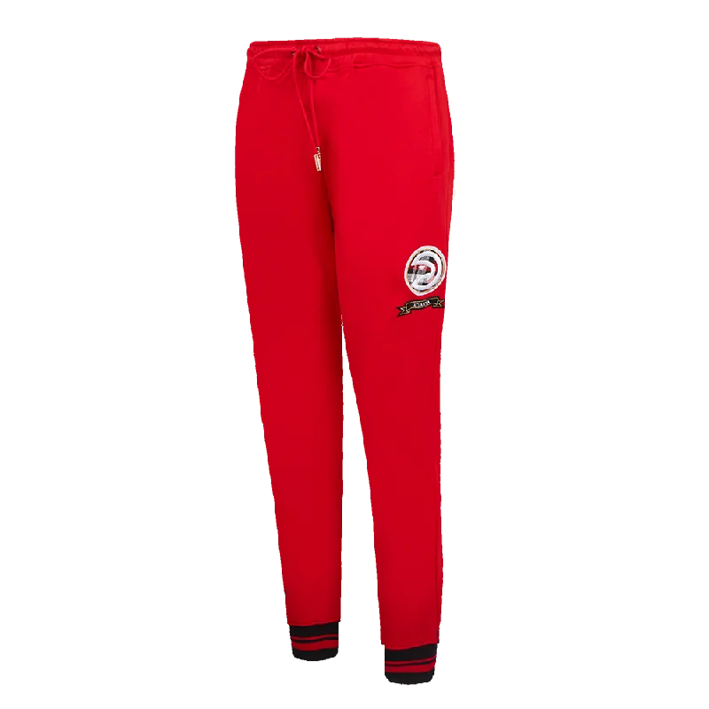 Youthful Style NBA ATLANTA HAWKS PRO PREP WOMEN'S RIB FLC SWEATPANT (RED/BLACK)