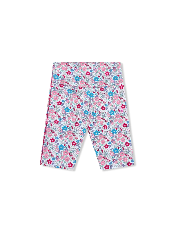 Beth Biker Short - Bloomberry Floral, Power Pink