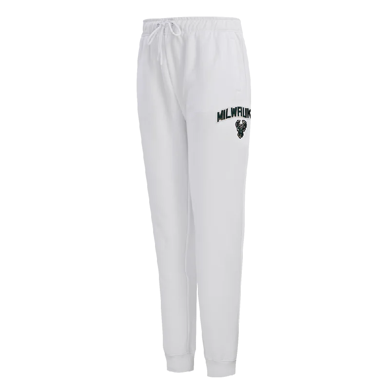 NBA MILWAUKEE BUCKS CLASSIC WOMEN'S SWEATPANT (WHITE)