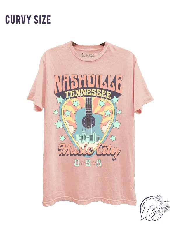 Curvy Nashville Music City Graphic Top