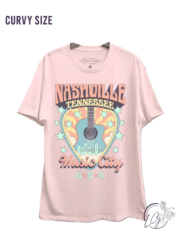 Curvy Nashville Music City Graphic Top