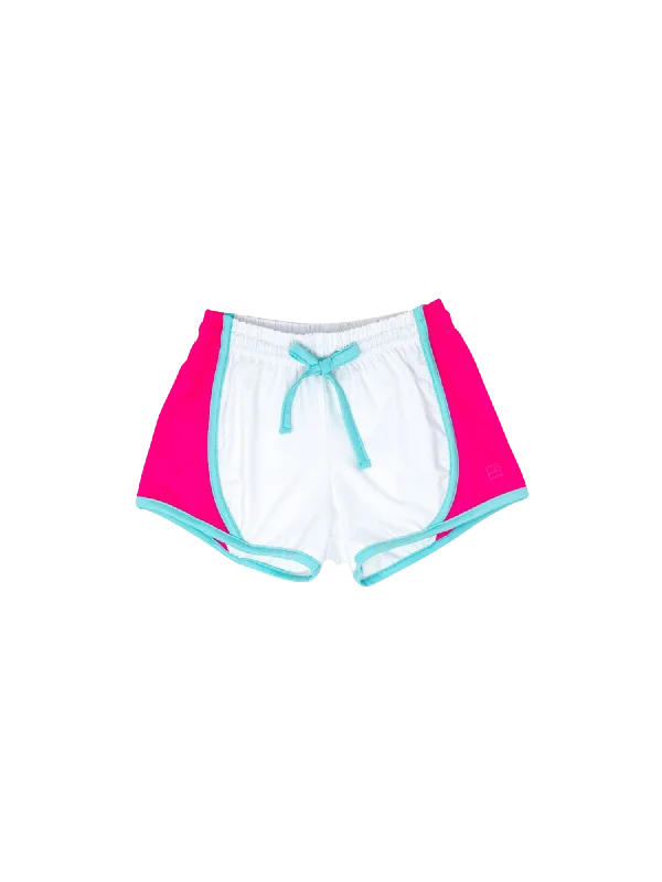 Elise Short -  Pure Coconut, Power Pink, Totally Turquoise