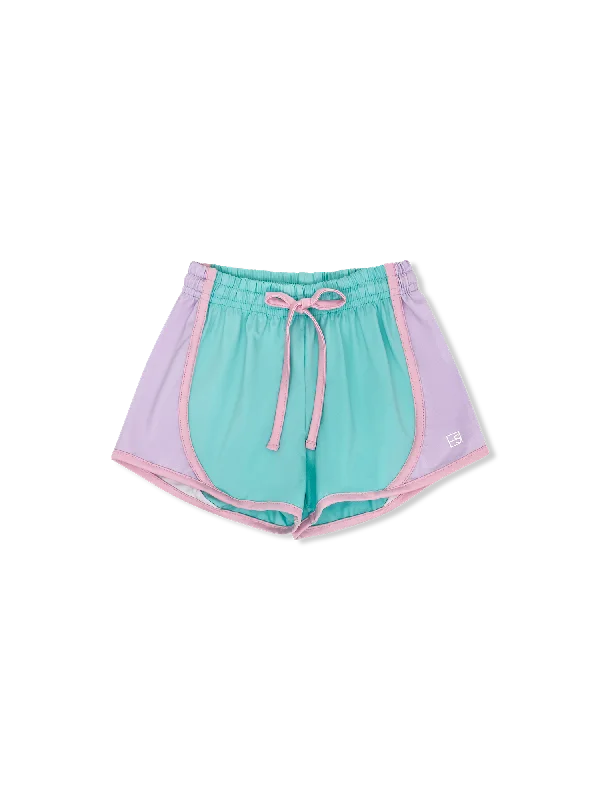 Elise Short -  Totally Turquoise, Petal Purple, Cotton Candy Pink