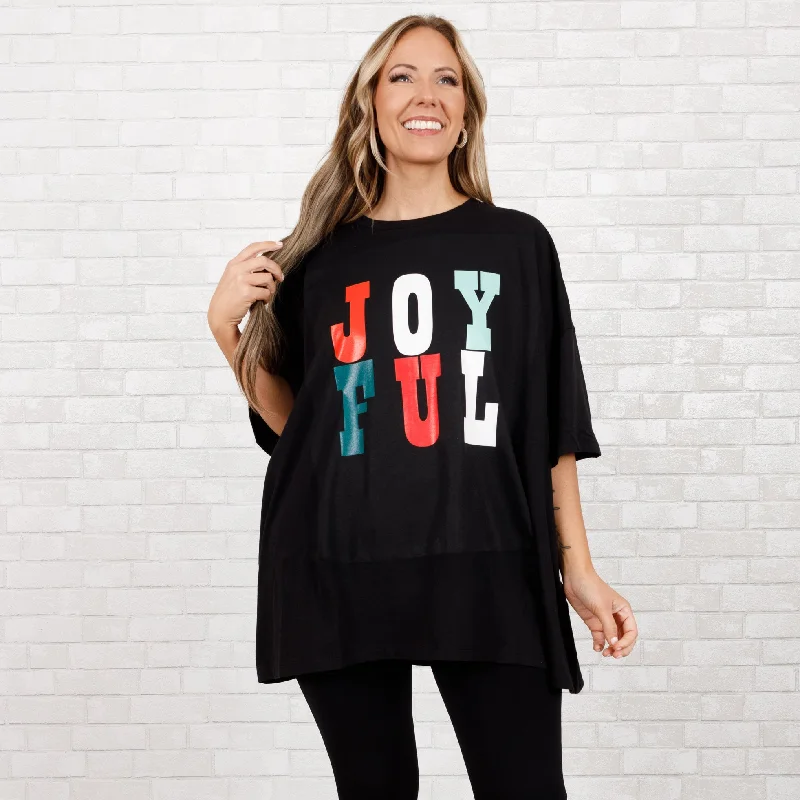 Joyful Boyfriend Tee, Black