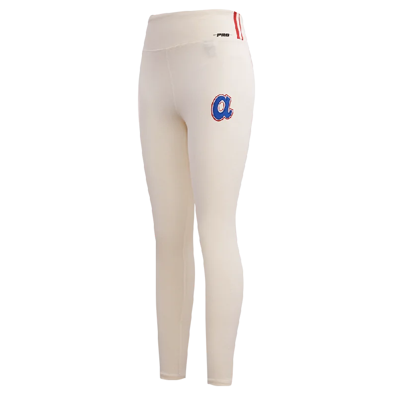 MLB ATLANTA BRAVES RETRO CLASSIC WOMEN'S JERSEY LEGGING (EGGSHELL)