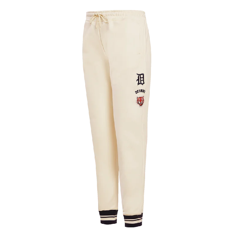 Simple Elegance MLB DETROIT TIGERS RETRO CLASSIC WOMEN'S RIB SWEATPANT (EGGSHELL/MIDNIGHT NAVY)