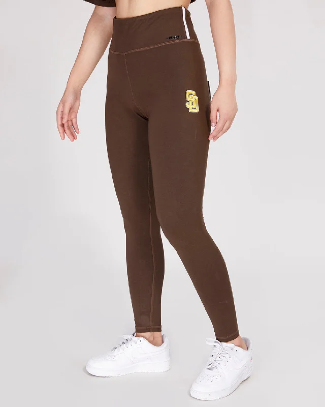 Comfy Pants MLB SAN DIEGO PADRES MASHUP WOMEN'S JERSEY LEGGING (BROWN)