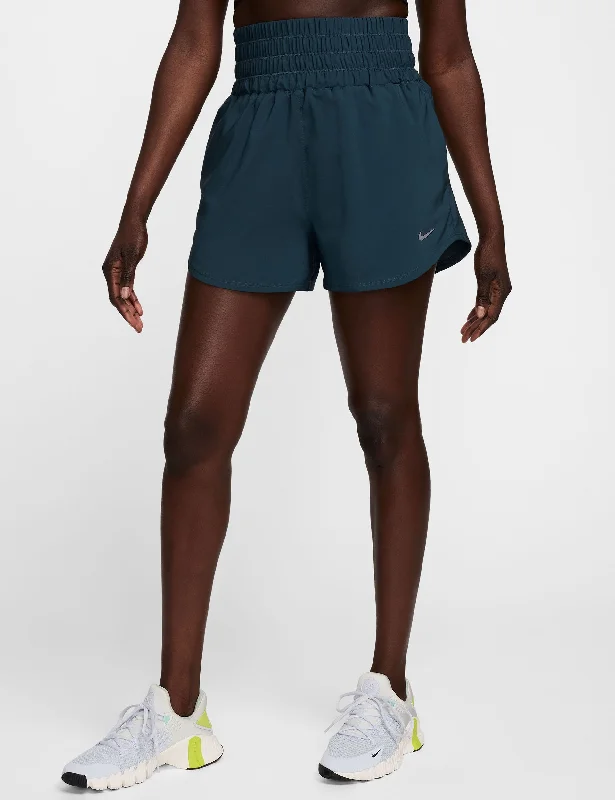 Fashion Design One Ultra High 3" Brief-Lined Shorts - Armory Navy/Reflective Silver