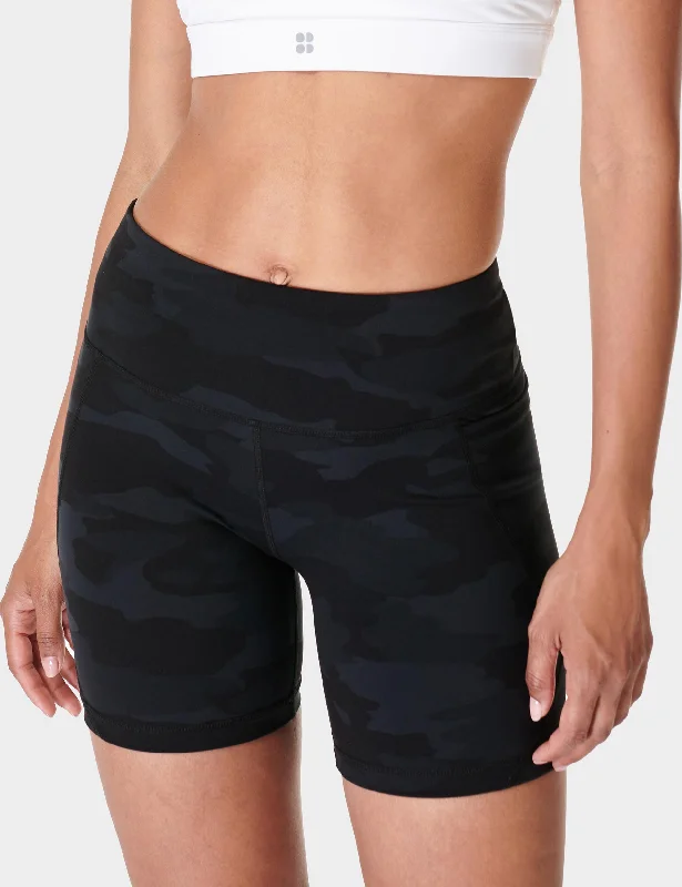 Street Cool Power 6" Cycling Shorts - Ultra Black Camo Print