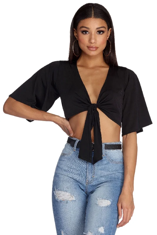 Tied To Fashion Crop Top